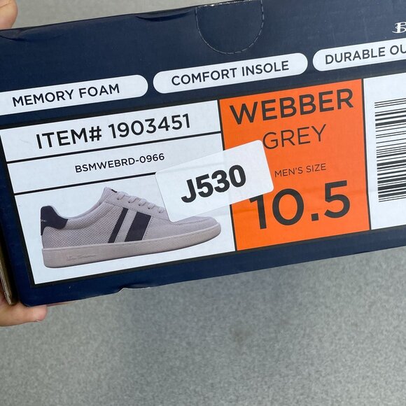 NEW Ben Sherman Webber Grey Men's Size 10.5 Sneakers Memory Foam - Picture 8 of 8